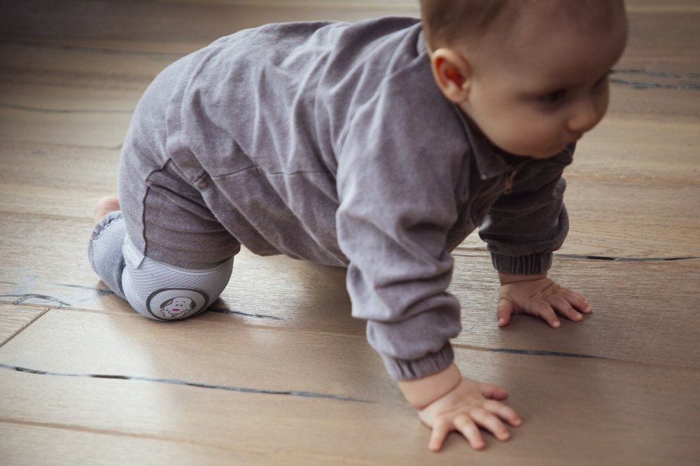 BabyJem Genunchiere de protectie pentru bebelusi Gri