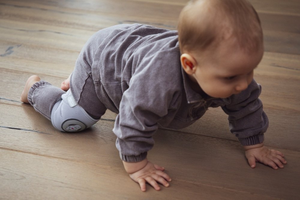 BabyJem Genunchiere de protectie pentru bebelusi Gri