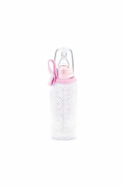 BabyJem Husa pentru sticle si biberoane cu agatatoare Roz