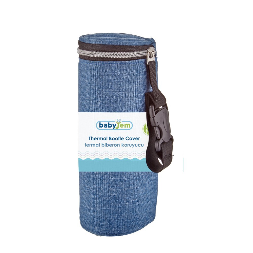 BabyJem Husa termoizolanta pentru biberon Blue