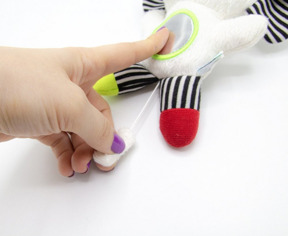 BabyJem Jucarie cu vibratii Elefantel din plus rosuverde 6 luni+