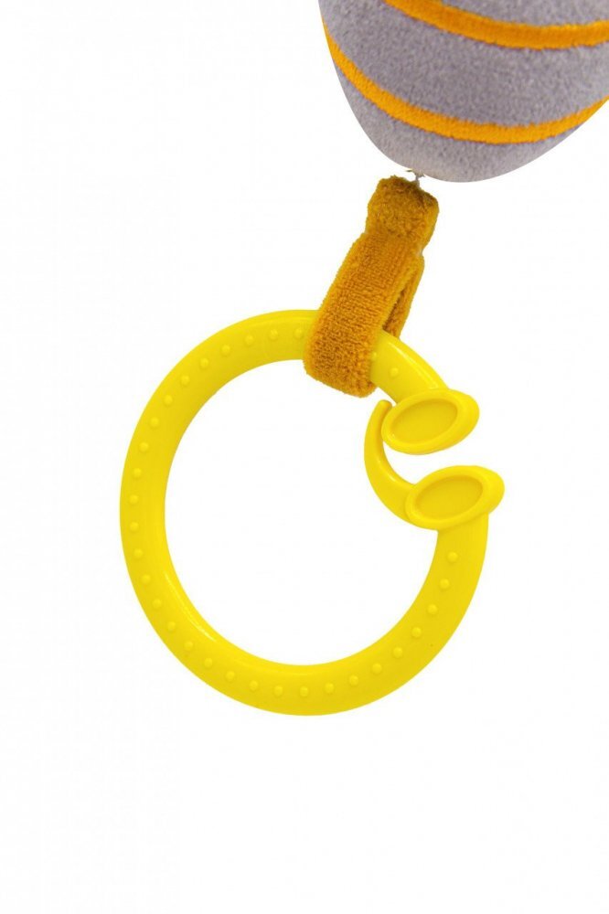 BabyJem Jucarie cu vibratii pentru bebelusi Albinuta gri din plus 6 luni+