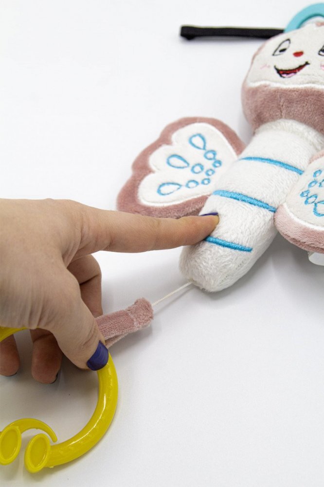 BabyJem Jucarie din plus cu vibratii Fluture Roz