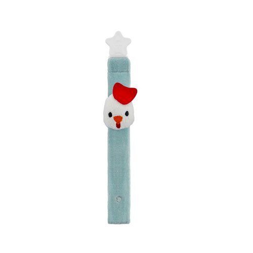 BabyJem Lantisor pentru suzeta din material textil Little Chicken Verde