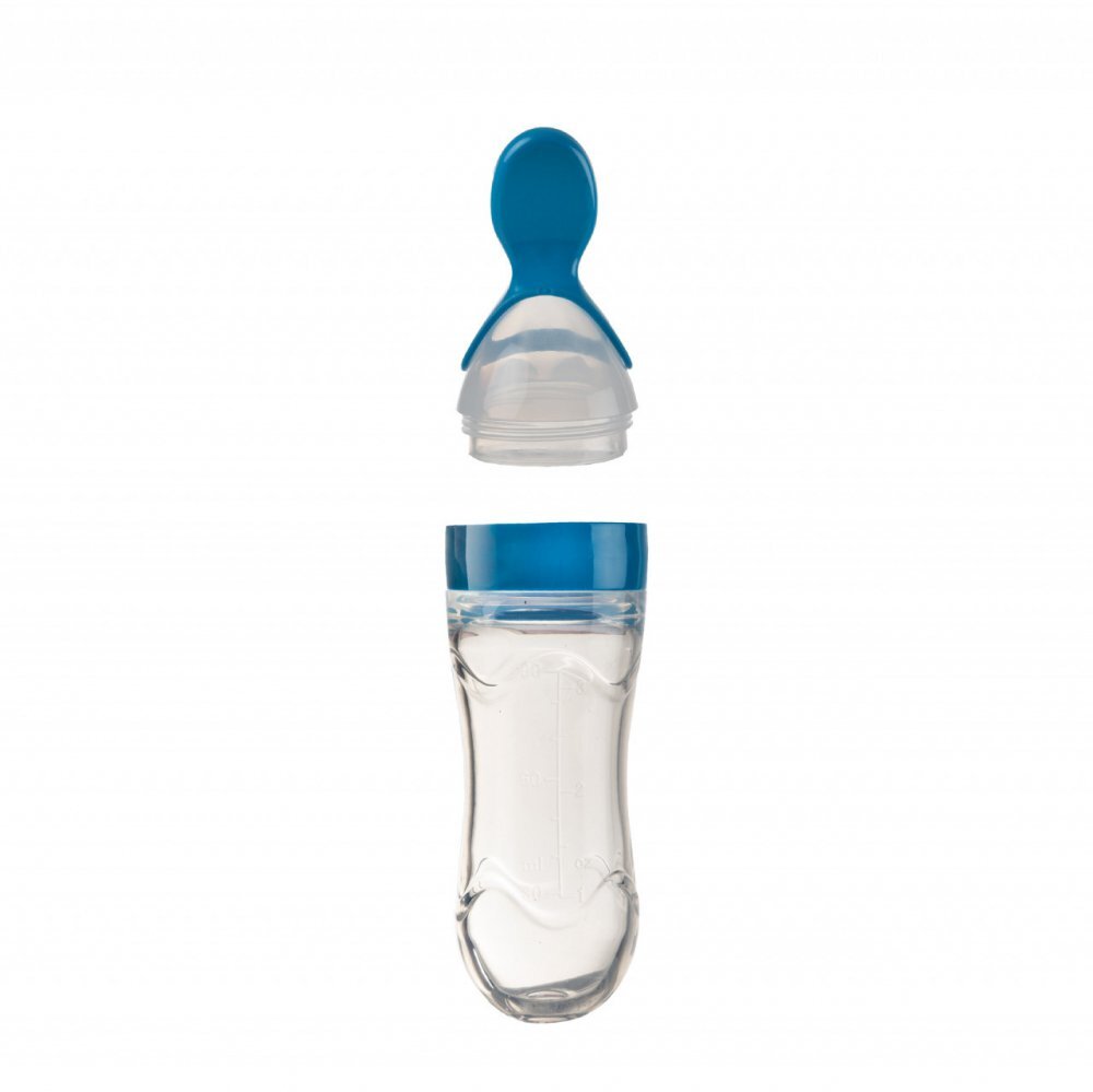 BabyJem Lingurita cu rezervor pentru bebelusi 90 ml Albastru