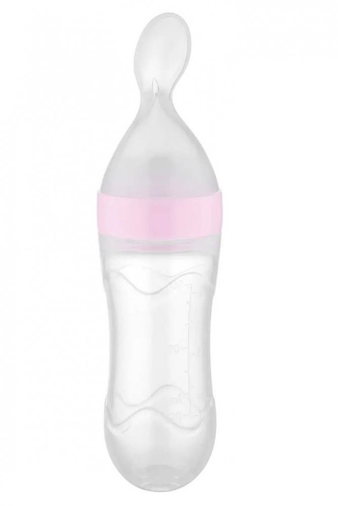 BabyJem Lingurita cu rezervor pentru bebelusi 90 ml Roz