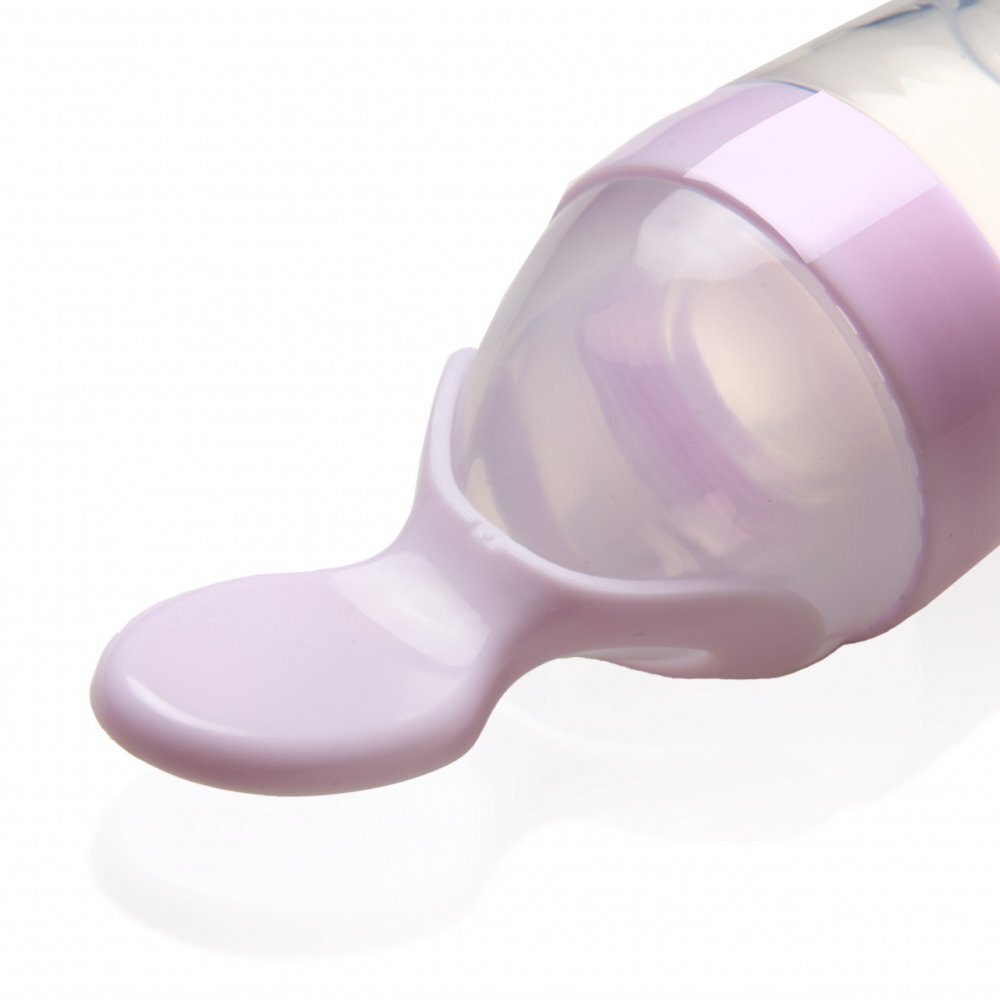BabyJem Lingurita cu rezervor pentru bebelusi 90 ml Roz