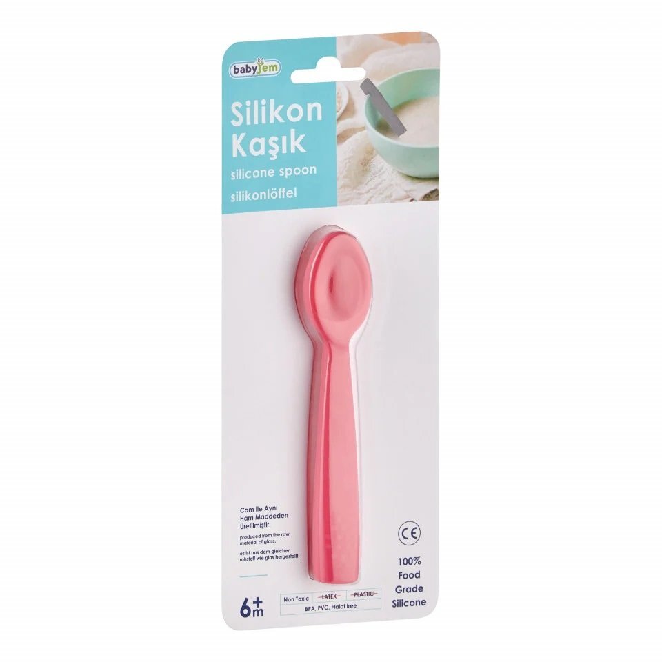 BabyJem Lingurita din silicon Roz