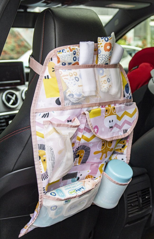 BabyJem Organizator pentru scaun auto Jungle Pink