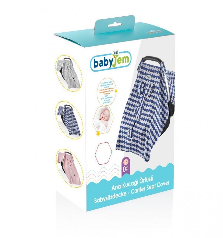 BabyJem Parasolar pentru scaun auto 0-13 kg Infant Cover Indigo