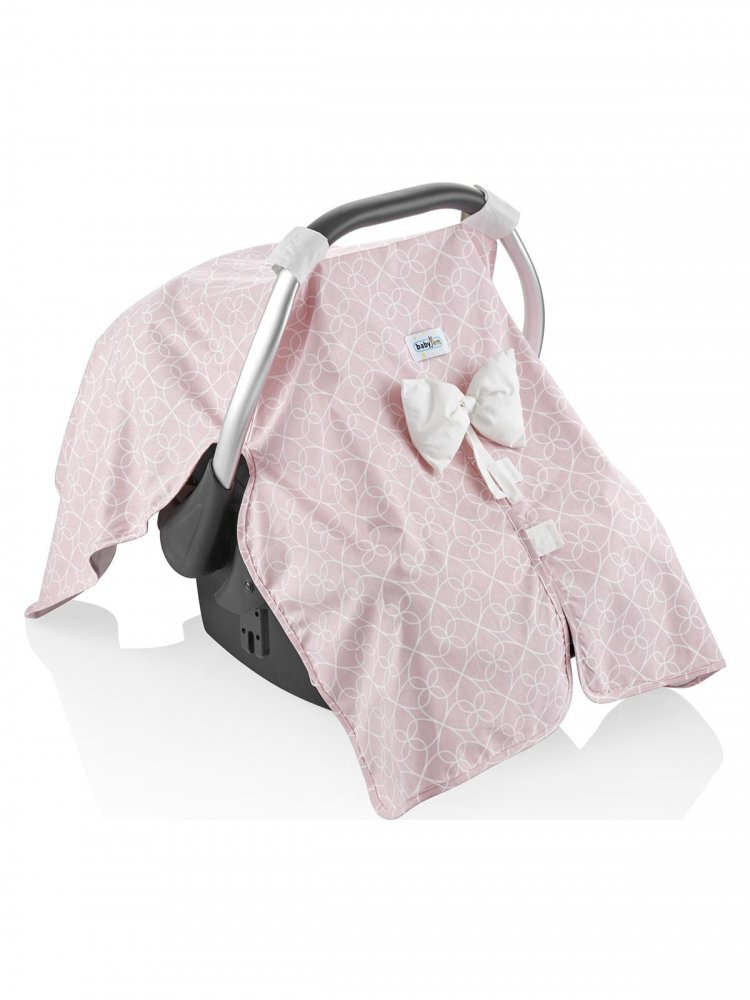 BabyJem Parasolar pentru scaun auto 0-13 kg Infant Cover Roz