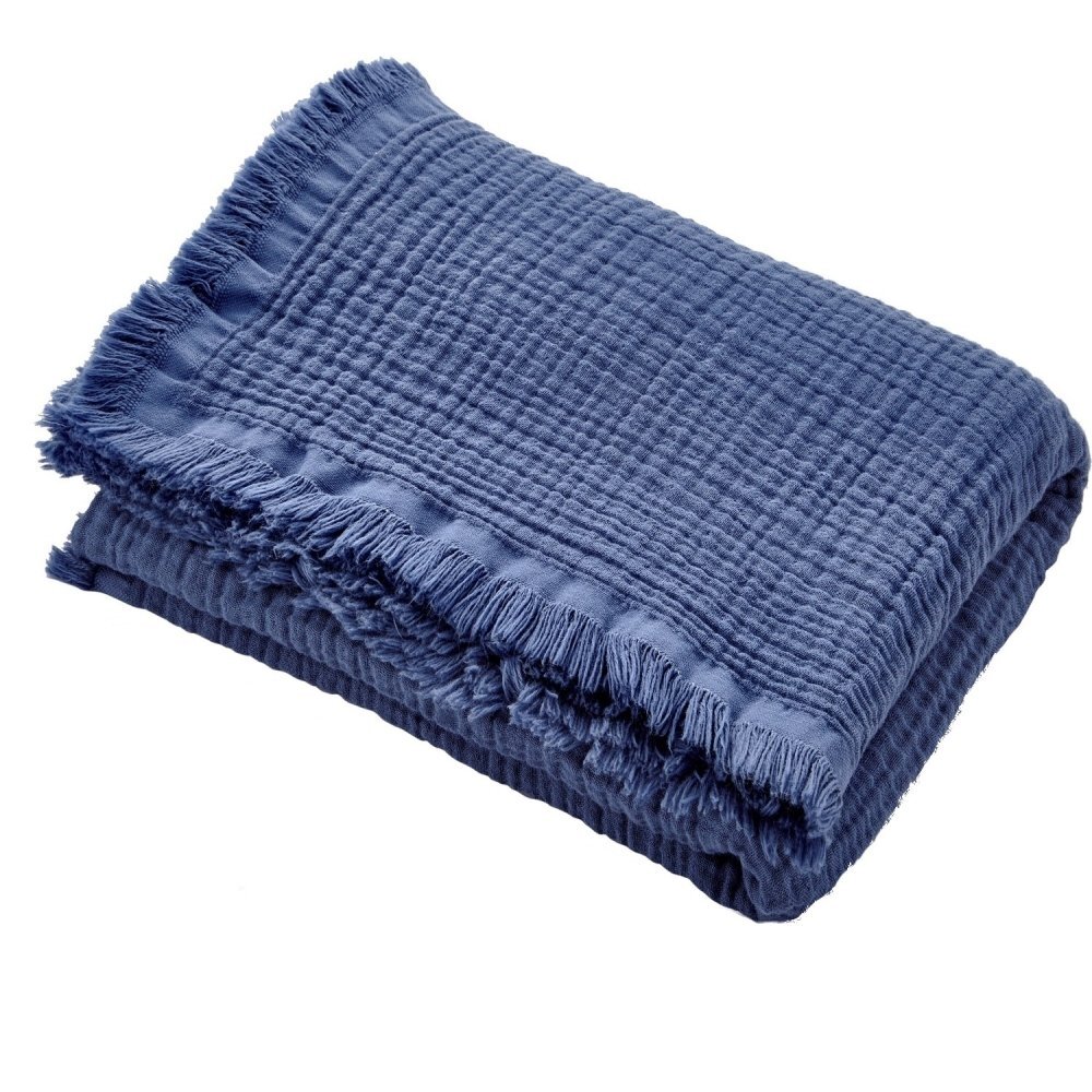 BabyJem Paturica din muselina pentru copii 120x84 cm Powder Blue