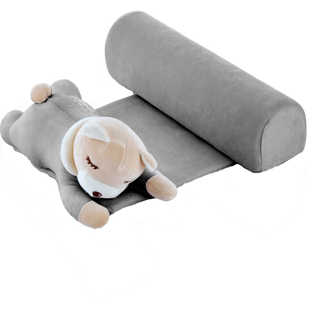 BabyJem Pernuta pozitionator anti-rasucire pentru bebelusi Teddy Grey 35x31 cm