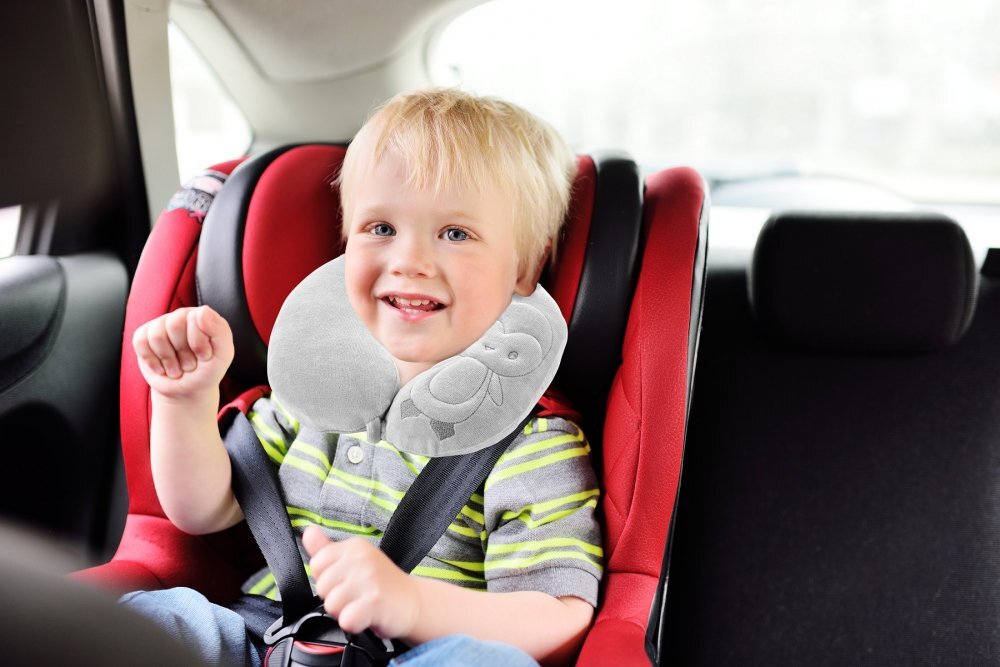 BabyJem Pernuta suport pentru gat Head and Neck Pinguin Grey