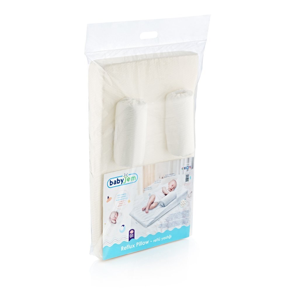 BabyJem Pozitionator cu plan inclinat Baby Eco Reflux White