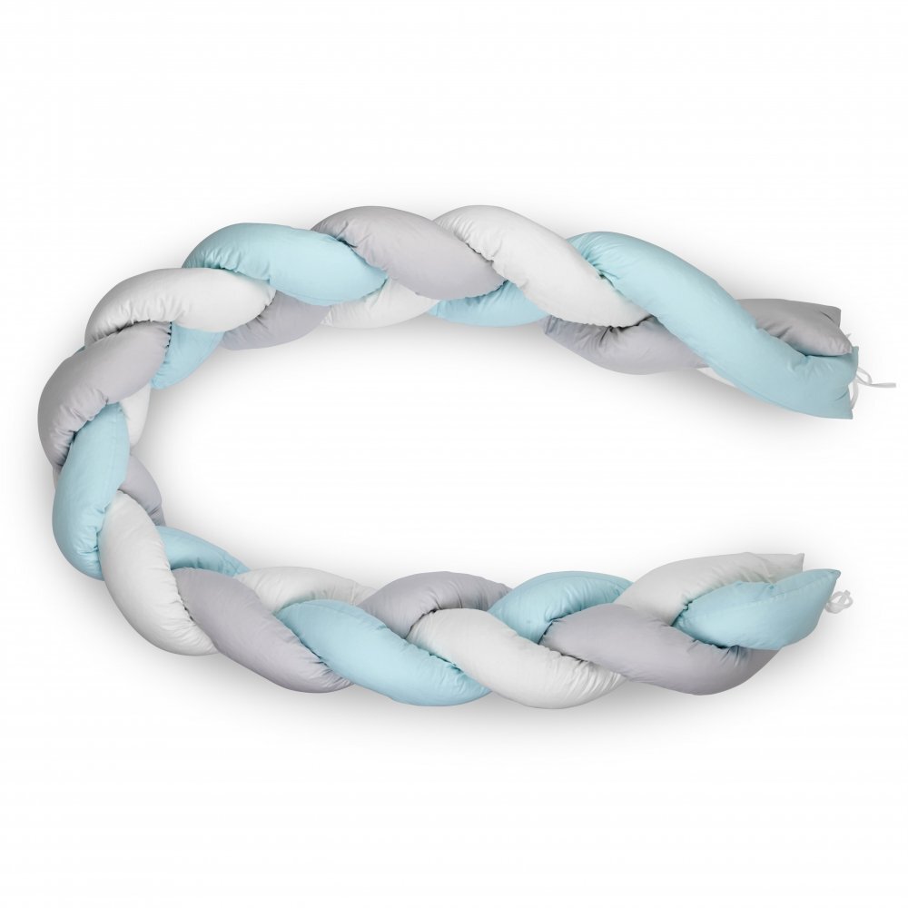 BabyJem Protectie laterala bumper impletit Blue