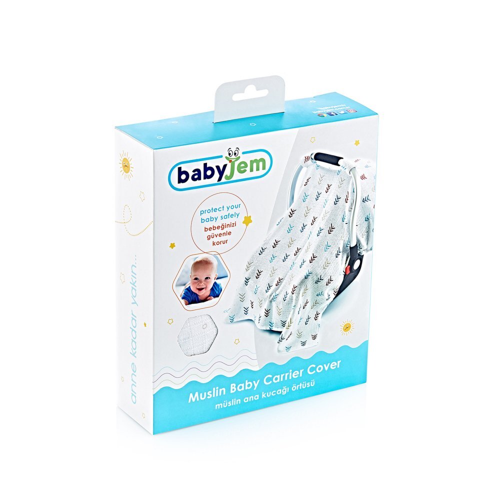 BabyJem Protectie soare din muselina pentru scaun auto 0-13 kg Zoo
