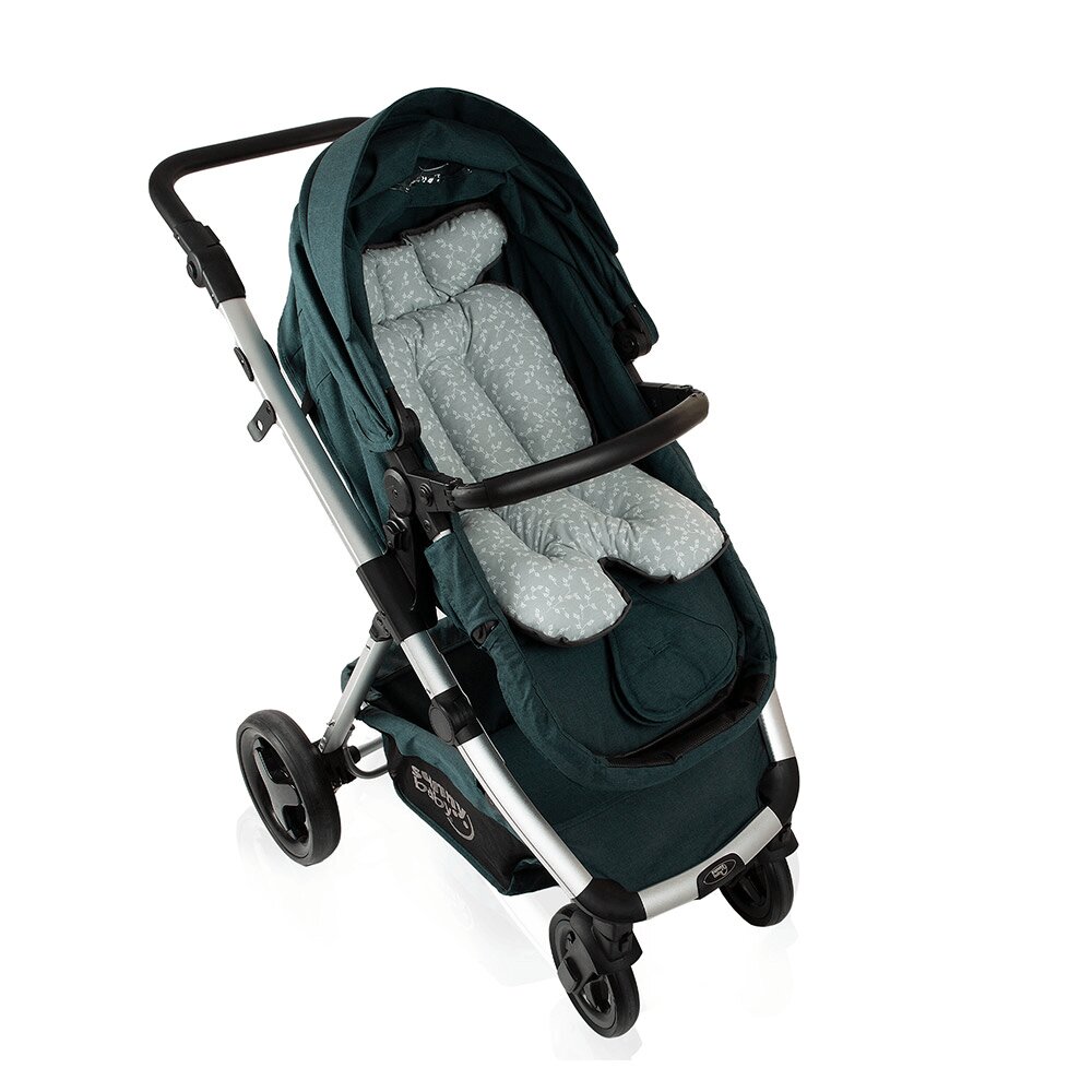 BabyJem Saltea pentru carucior si scaun de masa Flowers grey