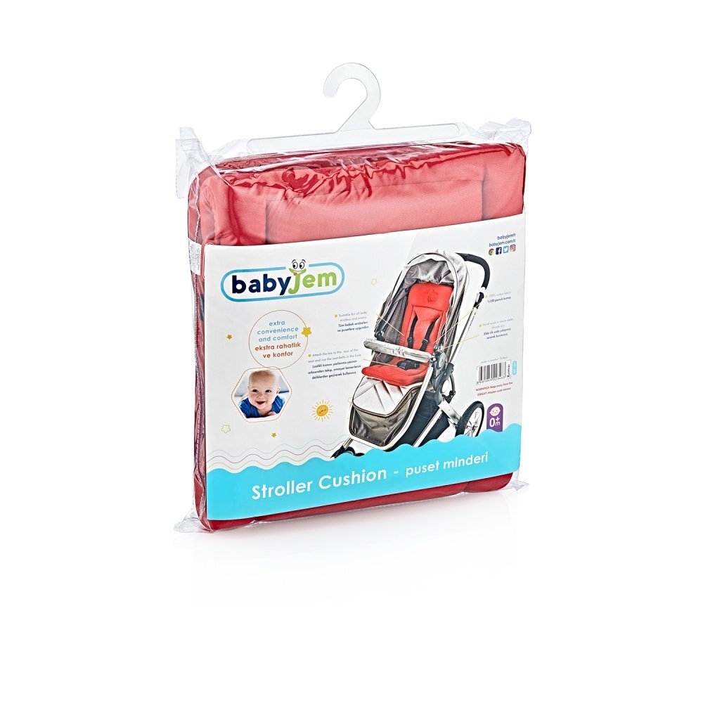 BabyJem Saltea suplimentara pentru carucior cu spuma Cushion Red