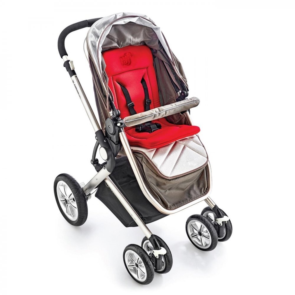 BabyJem Saltea suplimentara pentru carucior cu spuma Cushion Red