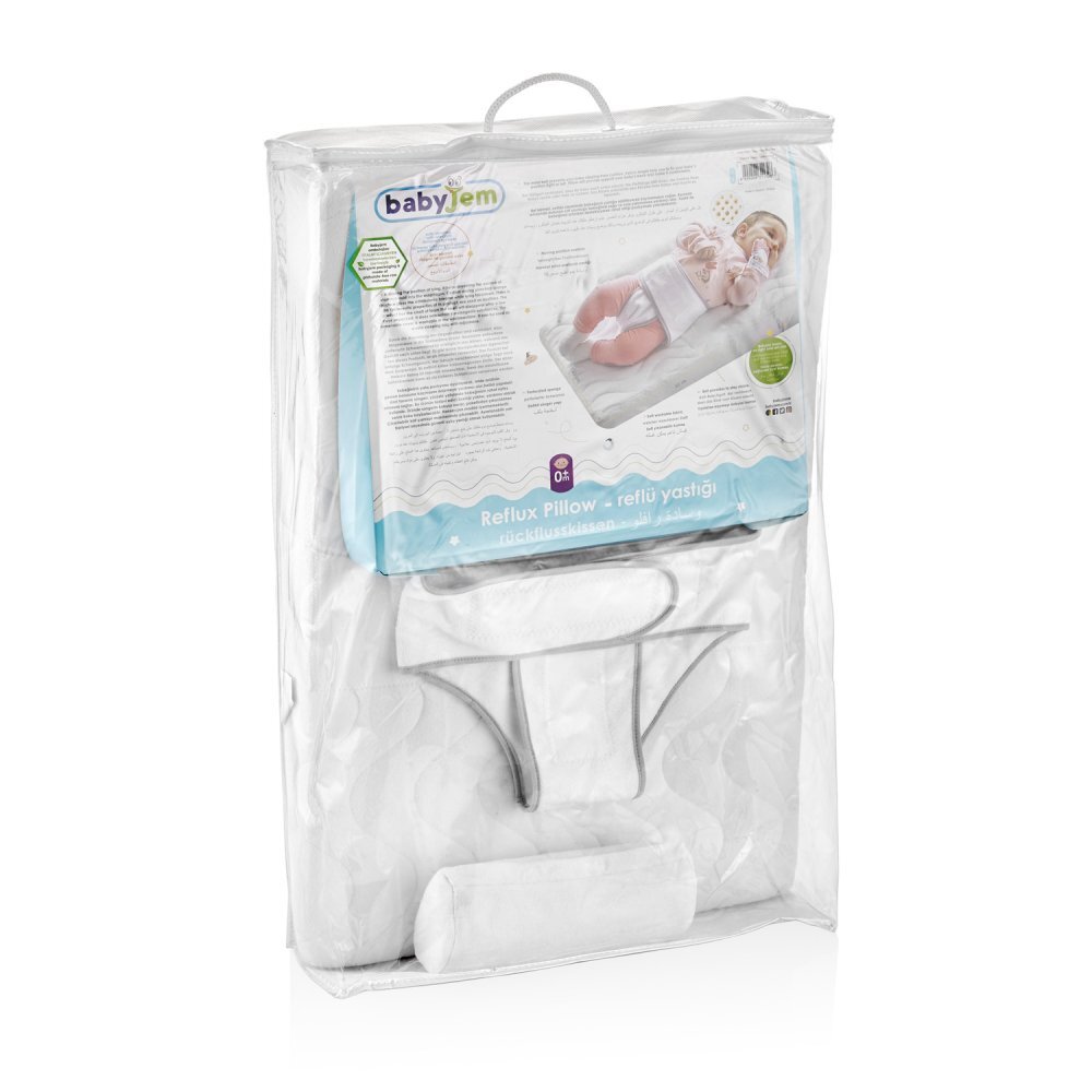 BabyJem Salteluta pozitionator pentru bebelusi Baby Reflux Pillow White