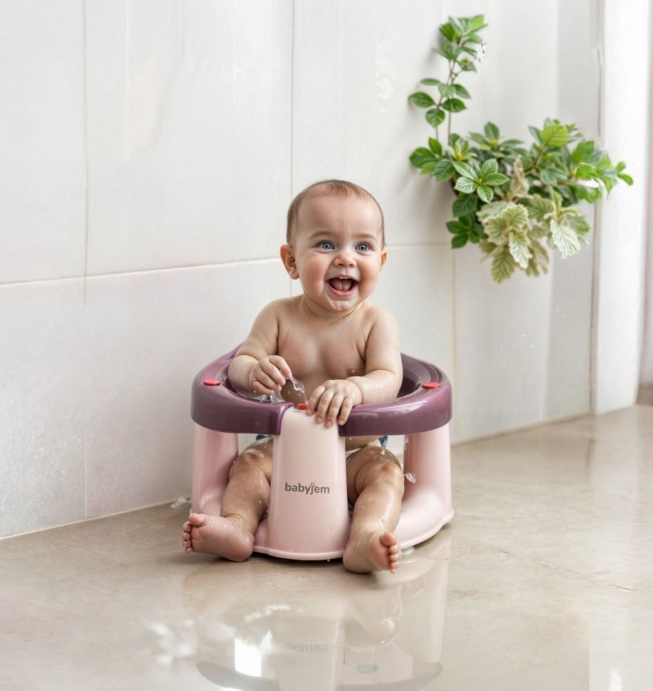 BabyJem Scaun de baie pentru bebelusi Bath and Feeding mov