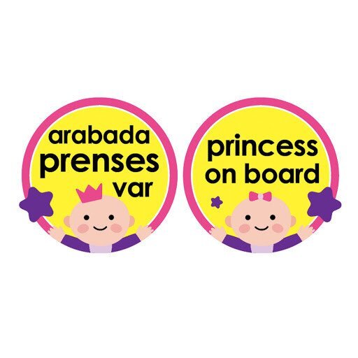 BabyJem Semn luneta Princess on board Roz cu ventuza