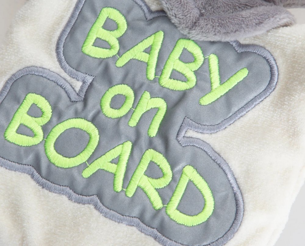 BabyJem Semn reflectorizant Baby on Board Verde