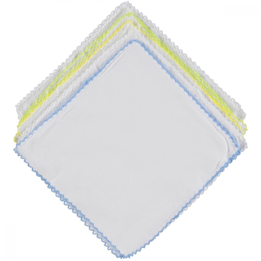 BabyJem Set 10 batistute din bumbac pentru copii 20x20 cm White