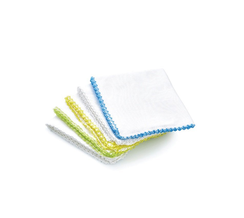 BabyJem Set 10 batistute din bumbac pentru copii 28x28 cm White