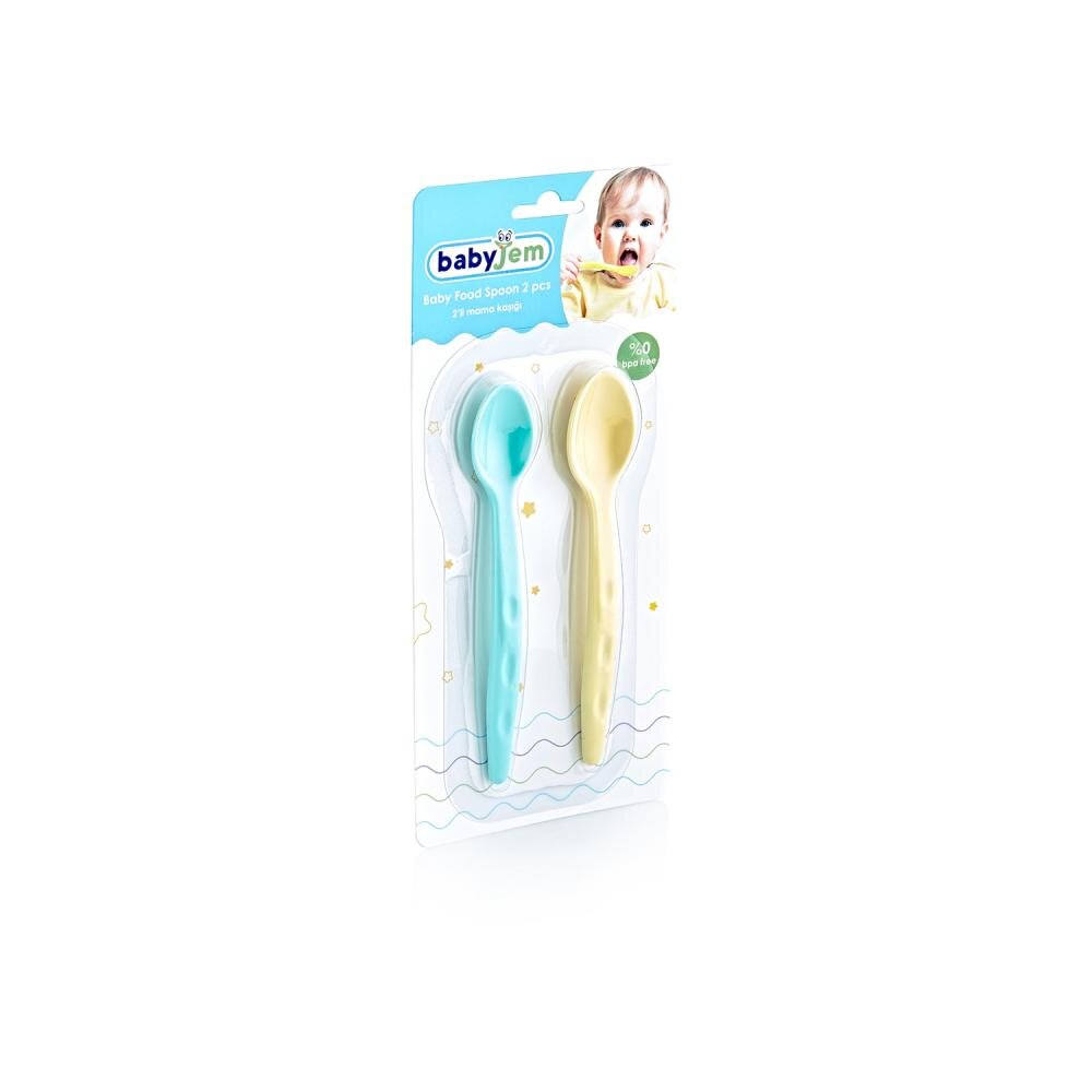 BabyJem Set 2 lingurite pentru copii BlueYellow