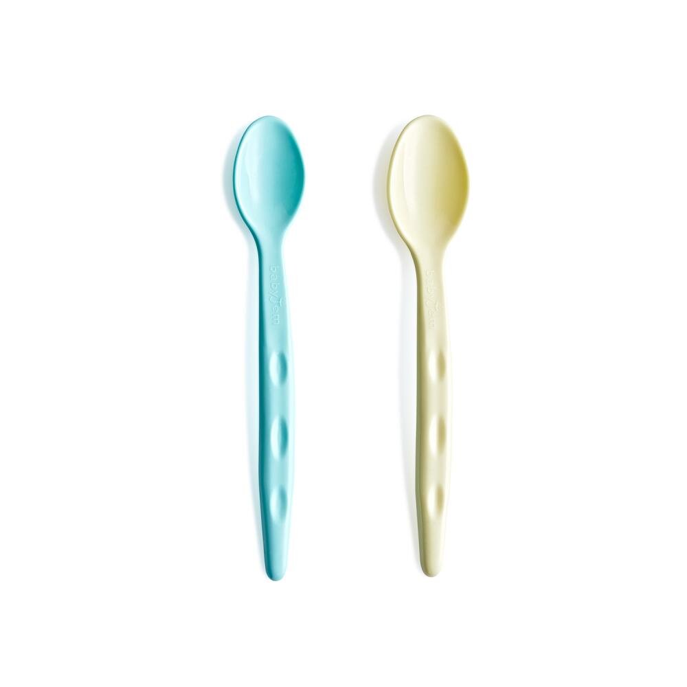 BabyJem Set 2 lingurite pentru copii GreenYellow