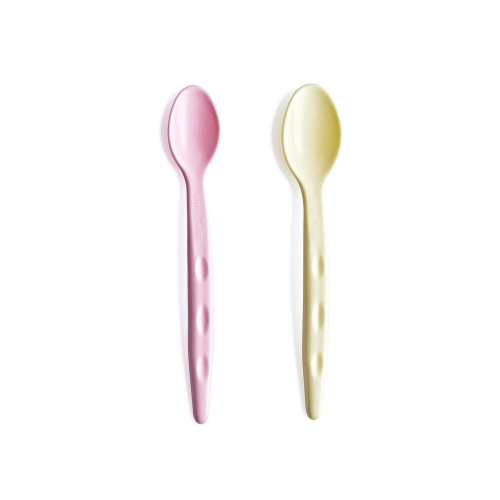 BabyJem Set 2 lingurite pentru copii PinkYellow