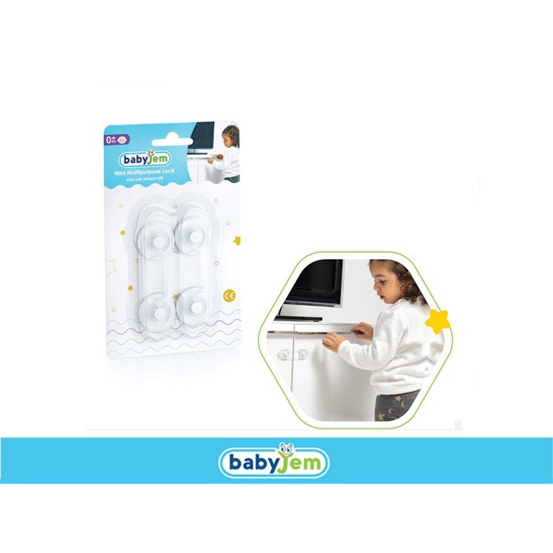 BabyJem Set 2 mini sigurante universale pentru usi si dulapuri