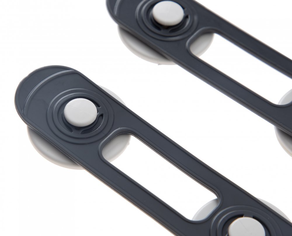 BabyJem Set 2 mini sigurante universale pentru usi si dulapuri Antracit