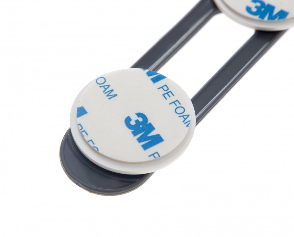 BabyJem Set 2 mini sigurante universale pentru usi si dulapuri Antracit