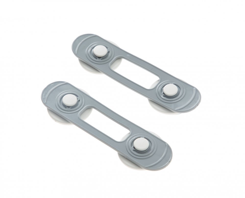 BabyJem Set 2 mini sigurante universale pentru usi si dulapuri Gri