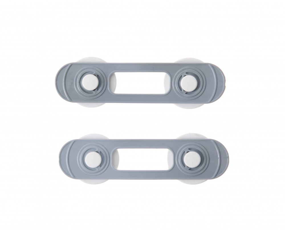 BabyJem Set 2 mini sigurante universale pentru usi si dulapuri Gri