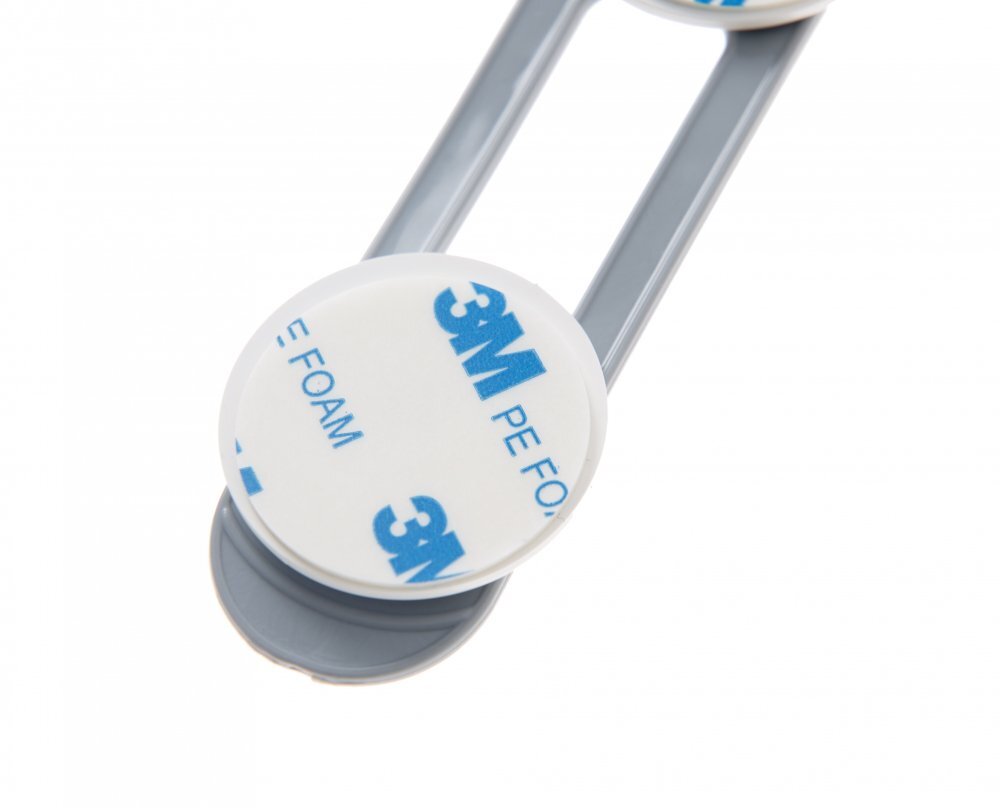 BabyJem Set 2 mini sigurante universale pentru usi si dulapuri Gri