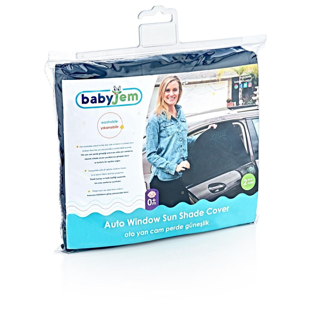BabyJem Set 2 parasolare auto Sun Shade Cover 47x107 cm