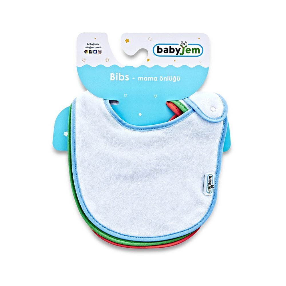 BabyJem Set 3 bavete cu scai din bumbac Boy