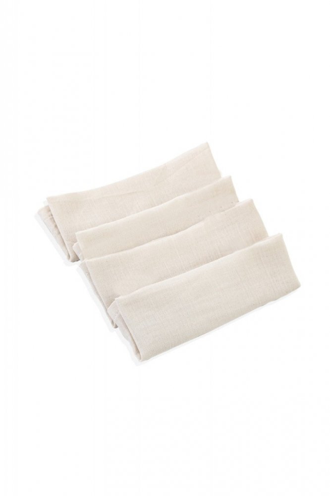 BabyJem Set 4 prosopele din muselina 25x25 cm Ecru