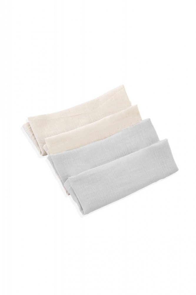 BabyJem Set 4 prosopele din muselina 25x25 cm Gri