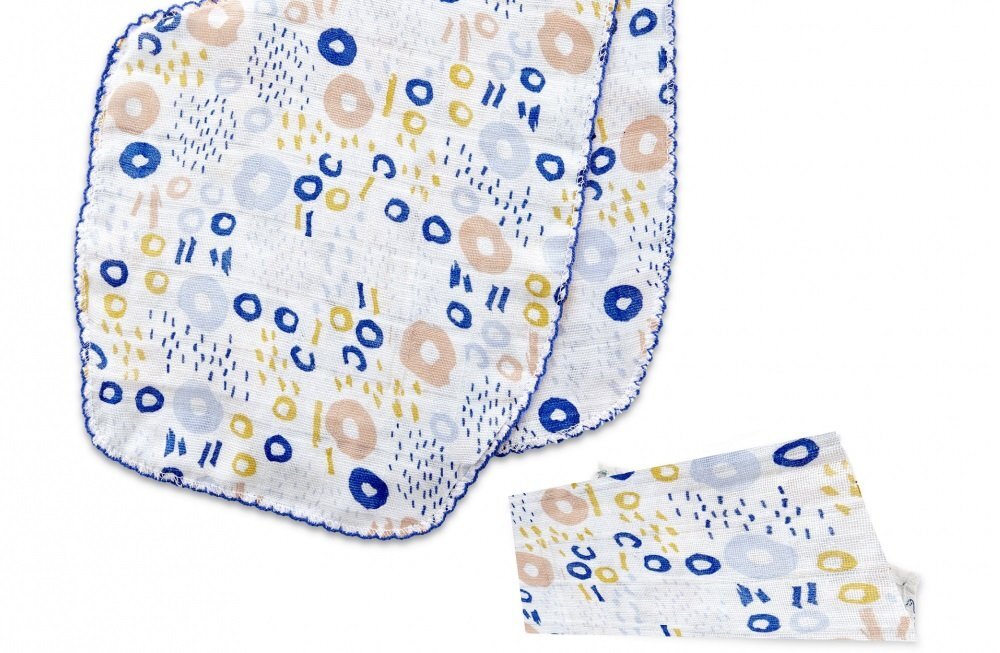 BabyJem Set 4 prosopele din muselina 25x29 cm Colorful Rings