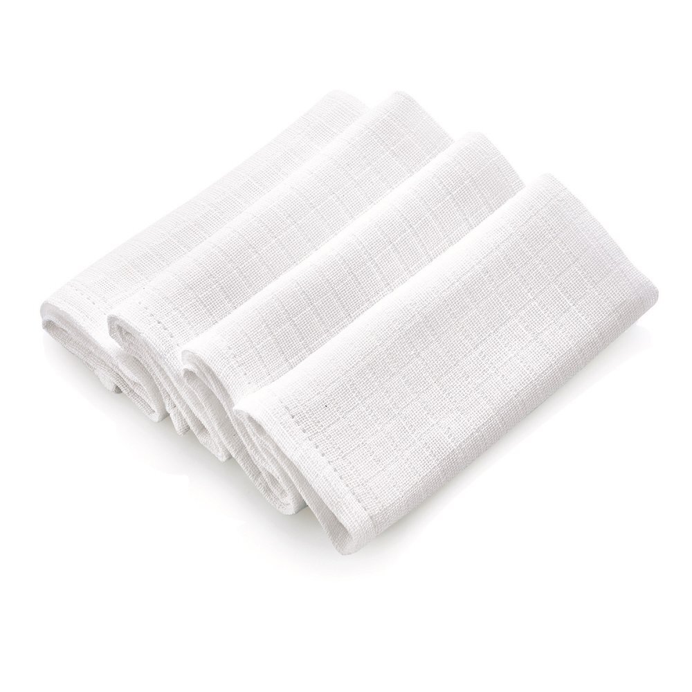 BabyJem Set 4 prosopele din muselina 25x29 cm White