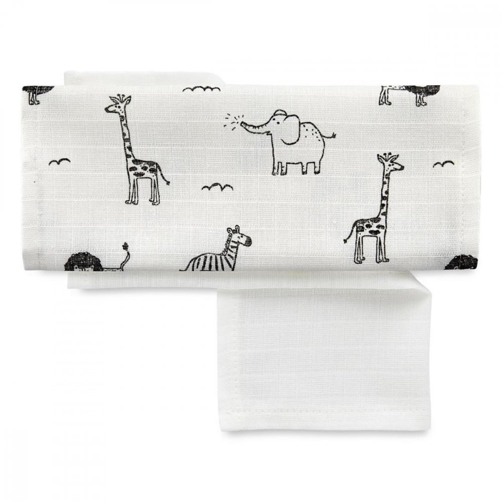 BabyJem Set 4 prosopele din muselina 25x29 cm Zoo