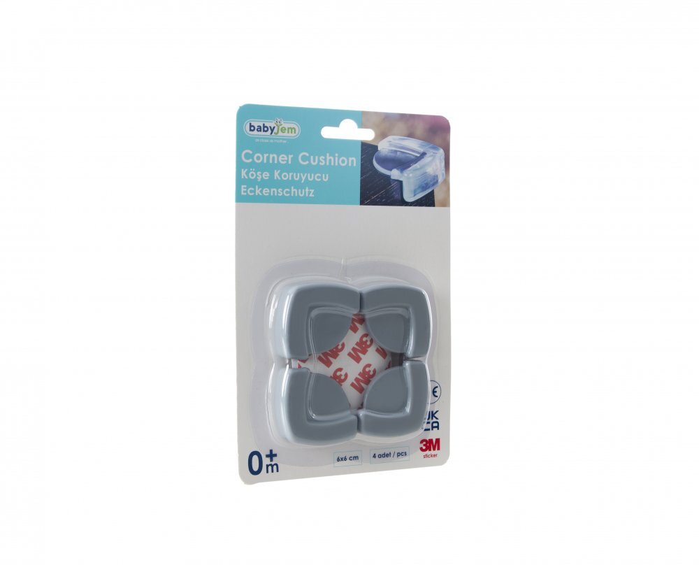 BabyJem Set 4 protectii pentru colturi mobila Corner Cushion Gri