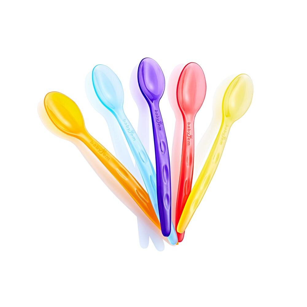 BabyJem Set 5 lingurite multicolore Rainbow