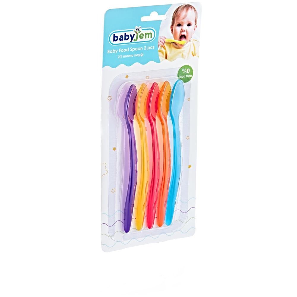 BabyJem Set 5 lingurite multicolore Rainbow