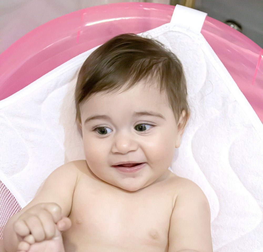 BabyJem Set cadita de baie cu 6 piese Roz
